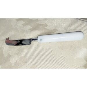 Cheese Knife solid Marble Handle Stainless Steel Curvy Blade 8" Utensil